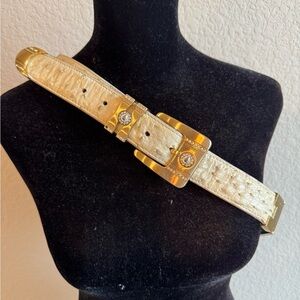 Elegant Gold and Cream unisex’s Belt